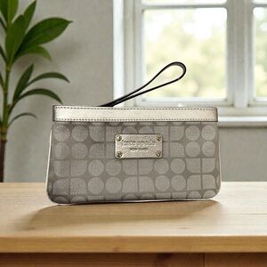 Kate Spade Silver and Gray Wristlet - NWOT